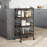 vidaXL Chariot de cuisine chêne marron 45x35x89 5 bois d'ingénierie