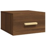 vidaXL Tables de chevet murales 2 Pièces chêne marron 35x35x20 cm