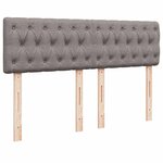 vidaXL Sommier à lattes de lit avec matelas Taupe 140x200 cm Tissu