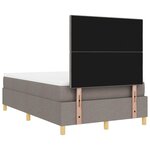 vidaXL Lit à ressorts avec matelas Taupe 120 x 200 cm tissu