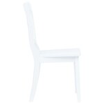 vidaXL Chaises à manger lot de 2 blanc bois hévéa massif