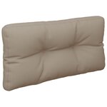 vidaXL Coussins de palette lot de 2 taupe tissu