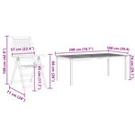 vidaXL Ensemble de salle à manger pour jardin Pliable 9 Pièces Marron