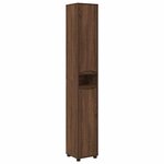 vidaXL Cabinet de salle de bain Chêne brun 30 5 x 30 x 195 cm