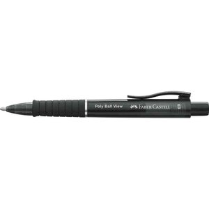 Stylo à bille rétractable poly ball view noir faber-castell