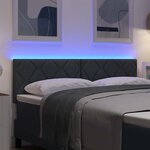 vidaXL Tête de lit avec des lumières à LED Réglable Gris 160 cm tissu