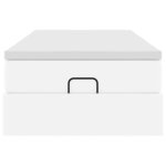 VidaXL Cadre de lit ottoman avec matelas blanc 100x200 cm similicuir