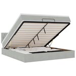 VidaXL Cadre de lit ottoman avec matelas gris clair 160x200 cm velours