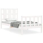vidaXL Cadre de lit sans matelas blanc 90x200 cm bois de pin massif