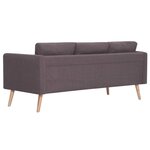 vidaXL Canapé à 3 places tissu taupe