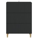 vidaXL Armoire à tiroirs 66 x 34 5 x 90 cm Bois d'ingénierie Noir