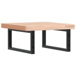 vidaXL Étagère de vasque murale acier et bois massif de hêtre