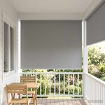 vidaXL Store enrouleur Protection UV Gris clair 200 x 140 cm Polyester
