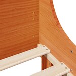 vidaXL Cadre de lit sans matelas cire marron 135x190cm bois pin massif