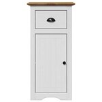 vidaXL Armoire de salle de bain BODO blanc et marron 44x30x90 cm