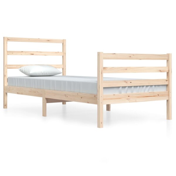vidaXL Cadre de lit Bois de pin massif 90x200 cm