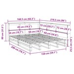 vidaXL Lit bibliothèque sans matelas blanc 150x200 cm bois pin massif