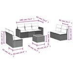 vidaXL Salon de jardin 8 Pièces avec coussins gris résine tressée