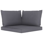 vidaXL Canapé de jardin 3 places avec coussins anthracite