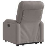 vidaXL Fauteuil inclinable électrique taupe tissu