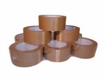 Lot de 6 rouleaux de ruban adhésif havane 50mmx66m Polypropylène
