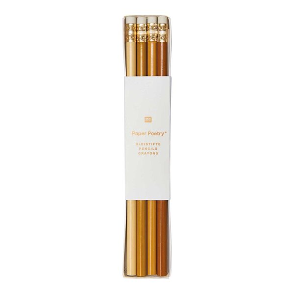 Lot de 4 crayons à papier - Caramel
