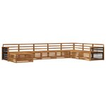 vidaXL Ensemble de canapés d'extérieur 8 pc Naturel