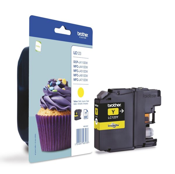 Cartouche d'encre brother lc123y (jaune)