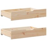 vidaXL Lit de jour avec gigogne et tiroirs sans matelas 90x200 cm