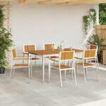 vidaXL Ensemble de salle à manger pour jardin 7 Pièces