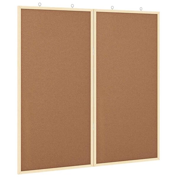 vidaXL Tableau en liège Marron 80 x 1.4 x 80 cm Bois massif en pin