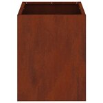 vidaXL Cache-pot de jardin Acier patiné 32 x 32 x 40 cm Acier patiné