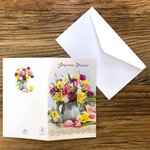 Carte Joyeuses Pâques Bonne Fête - Avec Enveloppe 12x19 5cm