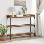 vidaXL Table Console avec étagère Bois ancien 100 x 30 x 80 cm