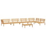 vidaXL Salon palette de jardin 6 Pièces bois d'acacia massif