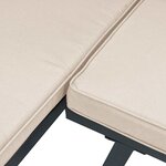 vidaXL Bancs de jardin avec coussins lot de 2 acier enduit de poudre