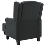 vidaXL Fauteuil de massage avec repose-pied Gris foncé Tissu