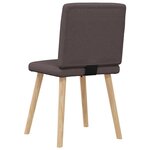vidaXL Chaises à manger lot de 6 marron foncé tissu