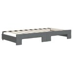 vidaXL Lit de jour avec gigogne sans matelas gris foncé 90x190 cm