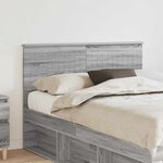 vidaXL Tête de lit Gris Sonoma 135 cm Bois d'ingénierie