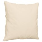 vidaXL Canapé 3 places avec oreillers beige 180 cm tissu microfibre