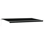 vidaXL Auvent Rétractable Noir 600 × 300 cm Noir
