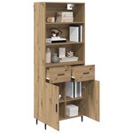 vidaXL Haut Armoire avec tiroir Chêne artisanal 69 5 x 34 x 180 cm