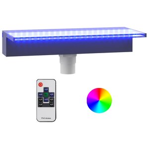 vidaXL Déversoir pour cascade avec LED RVB Acrylique 45 cm