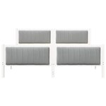 vidaXL Cadre de lit avec tête de lit Blanc et gris clair 180 x 200 cm