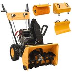 vidaXL Jeu de souffleuse à neige et balayeuse à essence 4 en 1 6 5 CH