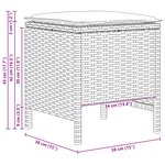 vidaXL Pouf de Jardin 2 Pièce Noir et Crème 38 x 38 x 45 cm Rotin PE