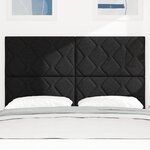Tête de Lit LED vidaXL Design Blocs Diamants Noir 144 cm Tissu