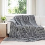 vidaXL Couvertures à jeter 6 Pièces Gris foncé 240 x 220 cm Toison