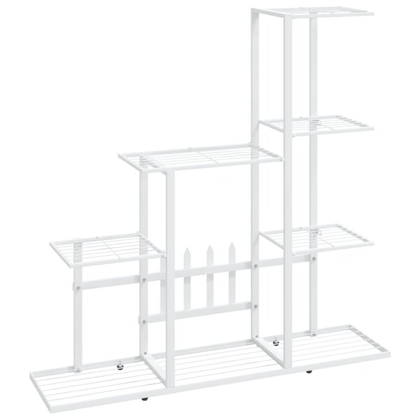vidaXL Support pour plantes 94 5x25x88 cm Blanc Métal